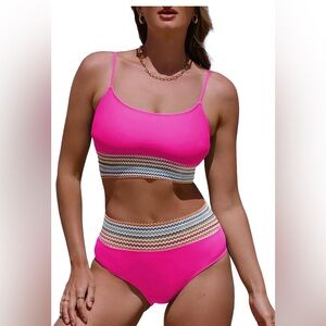Women's High Waisted Bikini Sets 2 Piece Tummy Control Swimsuit NWOT